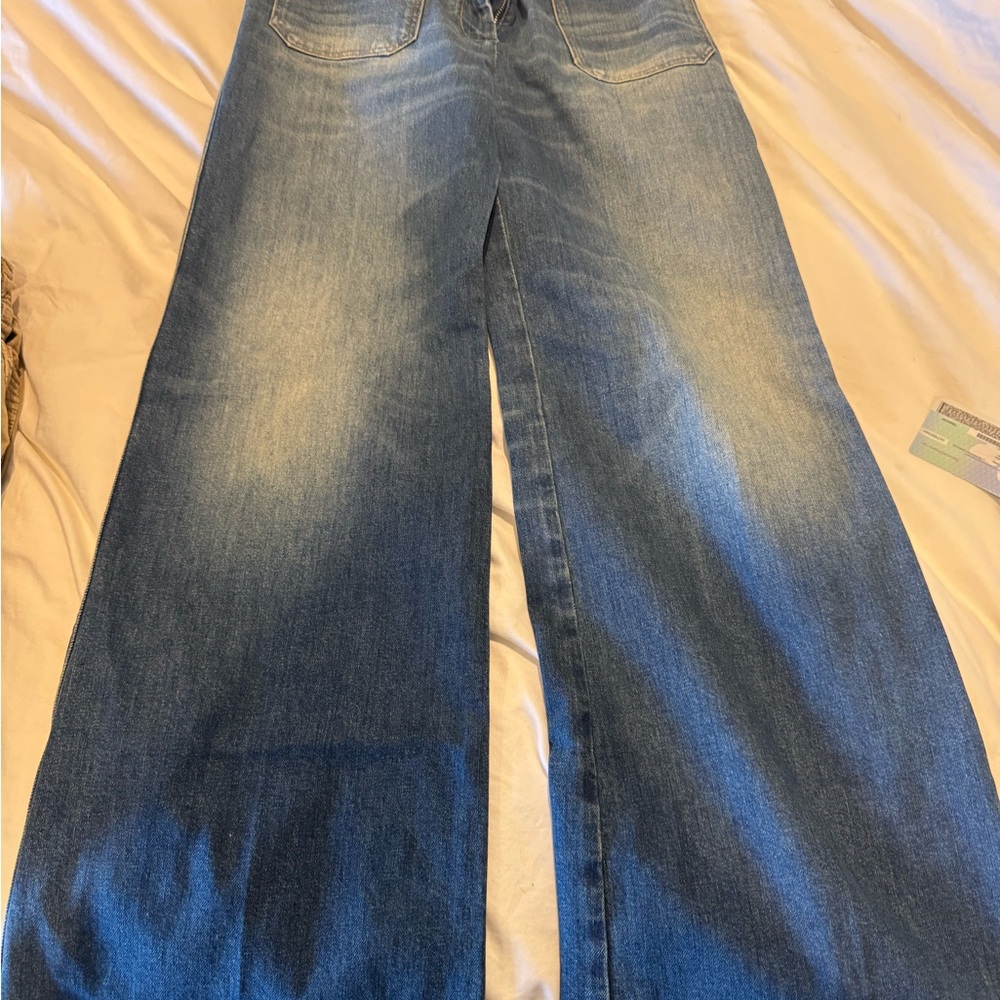 Victoria Beckham Blue Flare & Wide Leg Jeans